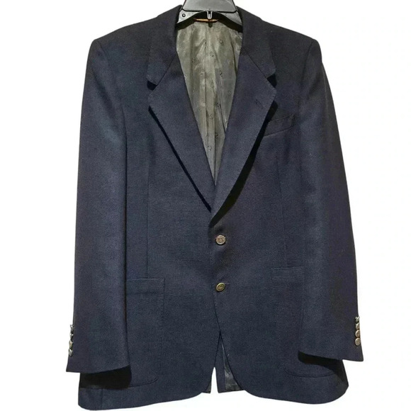 Vintage Christian Dior Men's Suit Dark Blue size 42 #066 - Picture 1 of 8